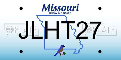 JLHT27 Missouri License Plate