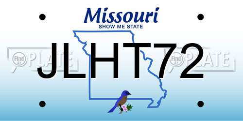 JLHT72 Missouri License Plate