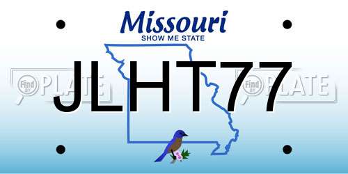 JLHT77 Missouri License Plate