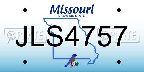 JLS4757 Missouri License Plate