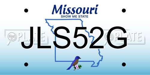 JLS52G Missouri License Plate