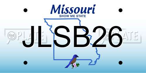 JLSB26 Missouri License Plate