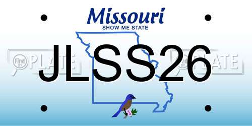 JLSS26 Missouri License Plate