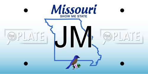 JM Missouri License Plate