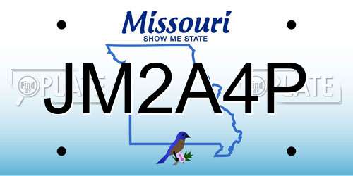 JM2A4P Missouri License Plate