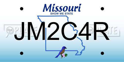 JM2C4R Missouri License Plate