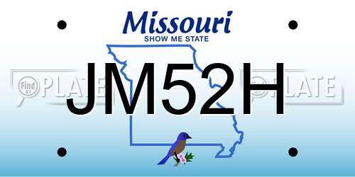 JM52H Missouri License Plate