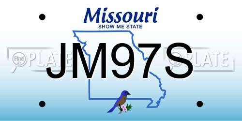 JM97S Missouri License Plate