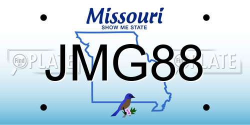 JMG88 Missouri License Plate