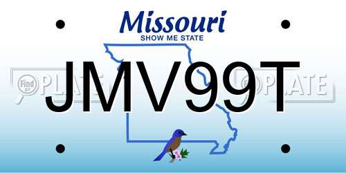 JMV99T Missouri License Plate
