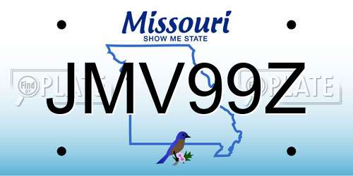 JMV99Z Missouri License Plate