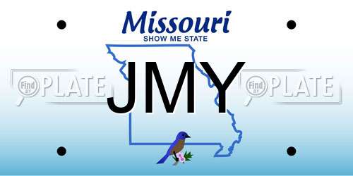 JMY Missouri License Plate