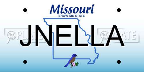 JNELLA Missouri License Plate