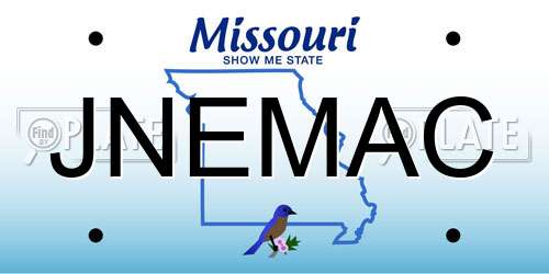 JNEMAC Missouri License Plate