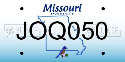 JOQ050 Missouri License Plate