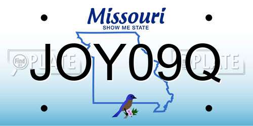 JOY09Q Missouri License Plate
