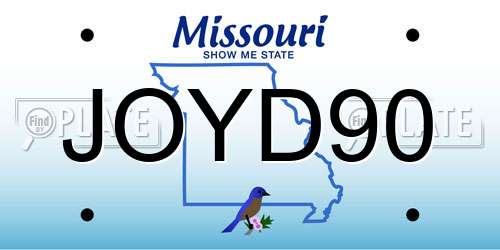 JOYD90 Missouri License Plate