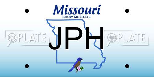 JPH Missouri License Plate