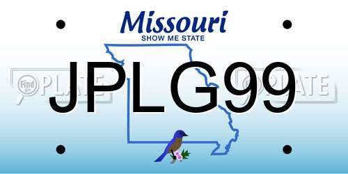 JPLG99 Missouri License Plate