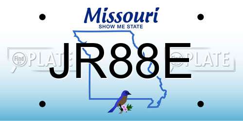 JR88E Missouri License Plate