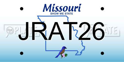 JRAT26 Missouri License Plate
