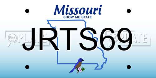 JRTS69 Missouri License Plate