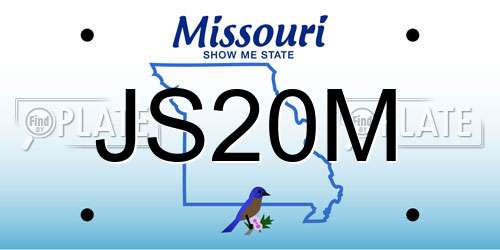 JS20M Missouri License Plate