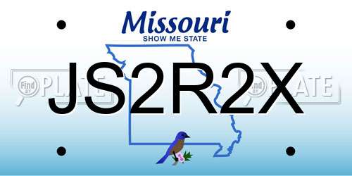 JS2R2X Missouri License Plate