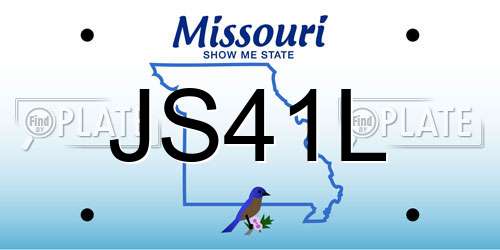 JS41L Missouri License Plate