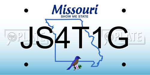 JS4T1G Missouri License Plate