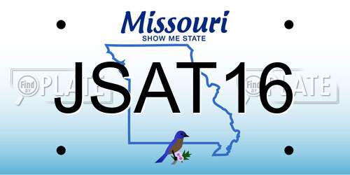 JSAT16 Missouri License Plate