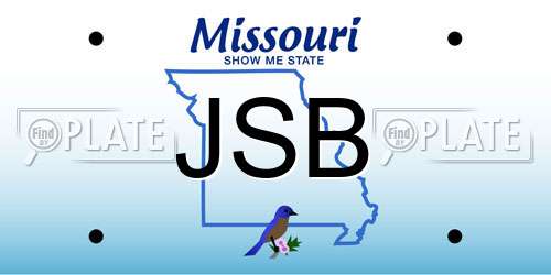 JSB Missouri License Plate