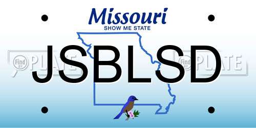 JSBLSD Missouri License Plate