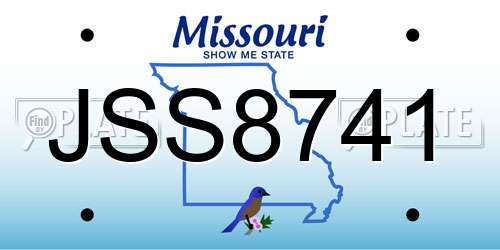 JSS8741 Missouri License Plate