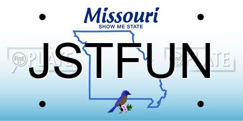 JSTFUN Missouri License Plate