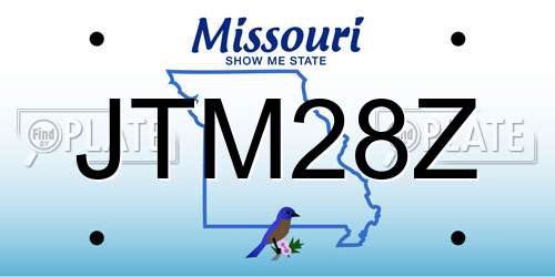 JTM28Z Missouri License Plate