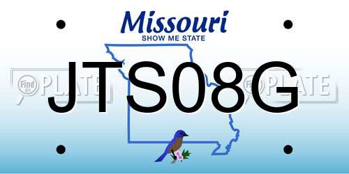 JTS08G Missouri License Plate