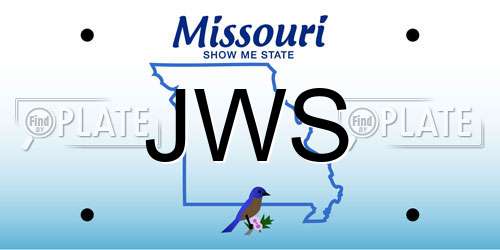 JWS Missouri License Plate