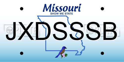 JXDSSSB Missouri License Plate
