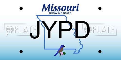 JYPD Missouri License Plate