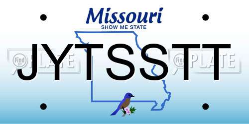 JYTSSTT Missouri License Plate