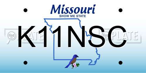 K11NSC Missouri License Plate