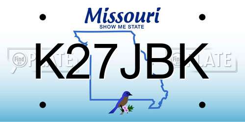 K27JBK Missouri License Plate