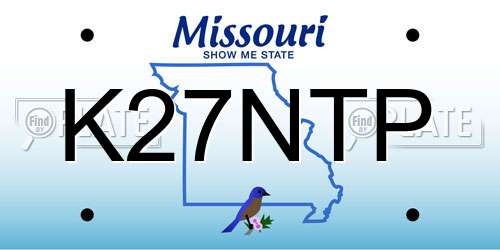 K27NTP Missouri License Plate