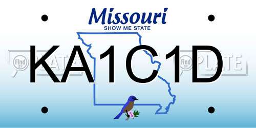 KA1C1D Missouri License Plate