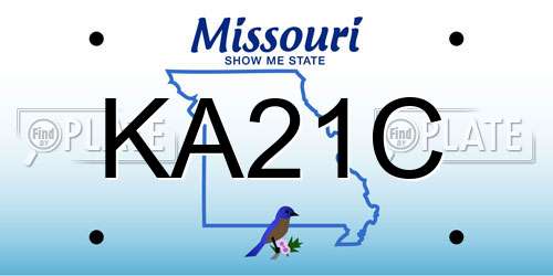 KA21C Missouri License Plate