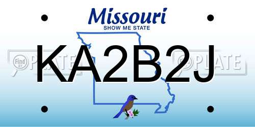 KA2B2J Missouri License Plate