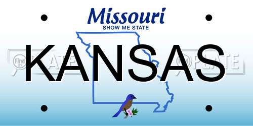 KANSAS Missouri License Plate