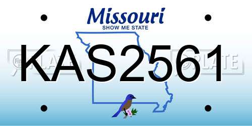 KAS2561 Missouri License Plate
