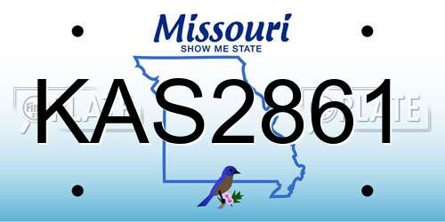 KAS2861 Missouri License Plate